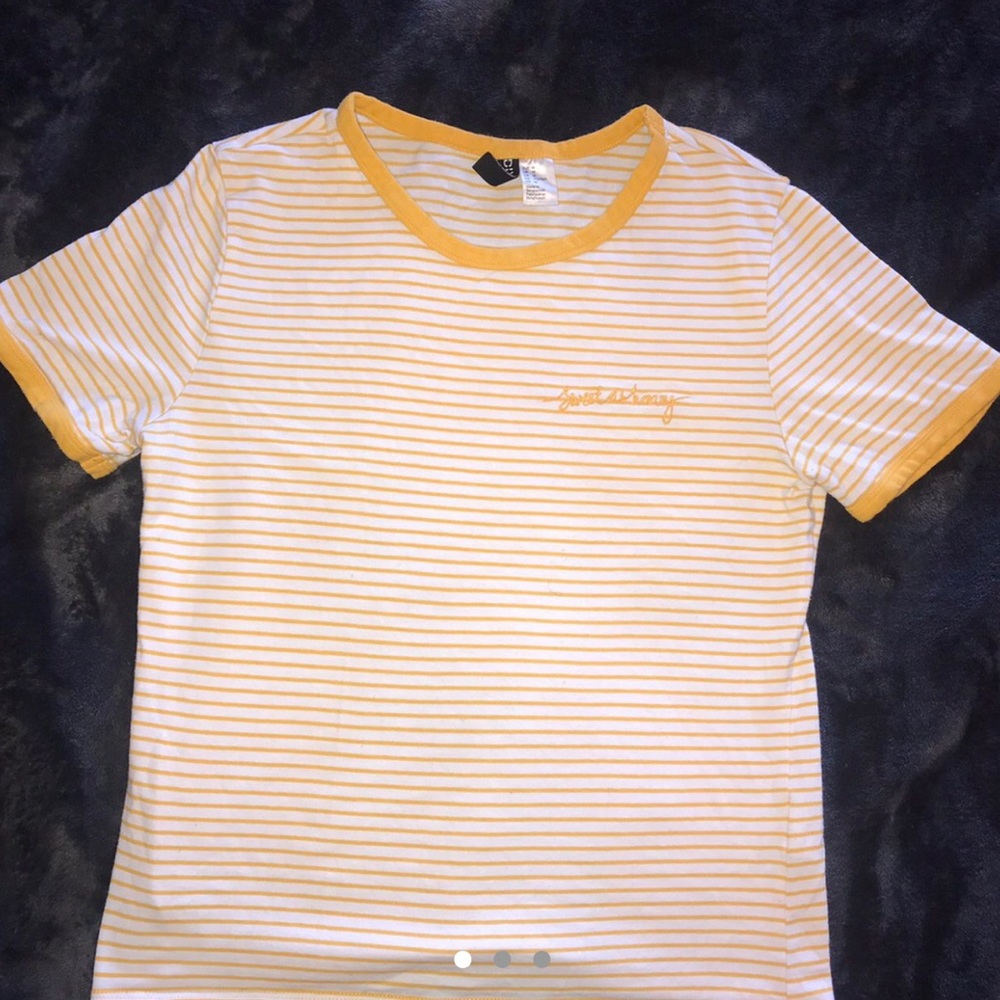 Yellow & White Baby Tee from H&M
